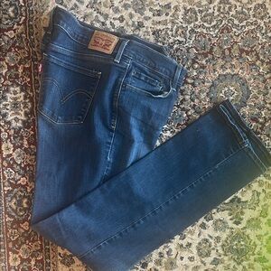 Levi's Women's 505 Straight Dark Blue Jeans